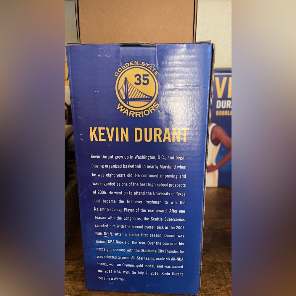 Kevin Durant Golden State Warrior Bobblehead, boxes have never been opened! - Picture 2 of 3